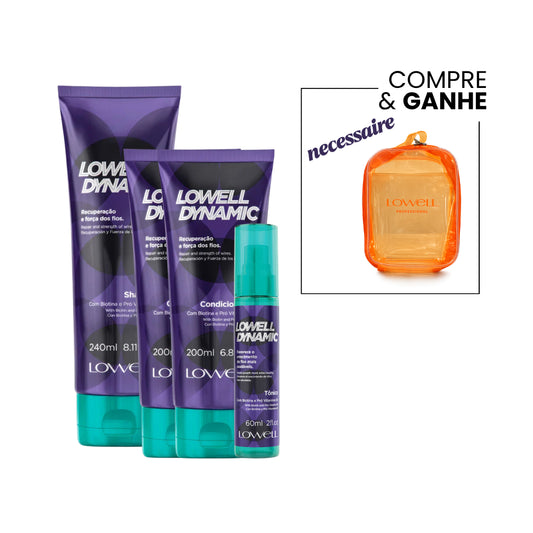 Kit Lowell Dynamic - Shampoo, 2x Condicionador e Tônico