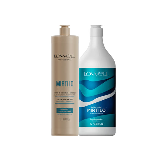 Kit Lowell Mirtilo 1000ml - Shampoo Equilibrante e Condicionador