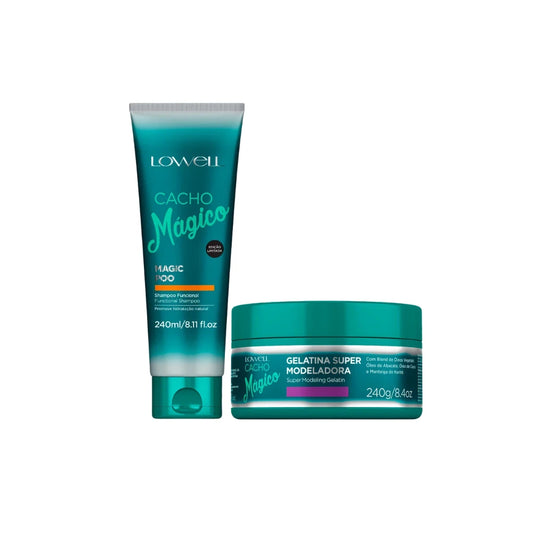 Kit Cacho Mágico - Shampoo Funcional 240ml e Gelatina Modeladora 240g