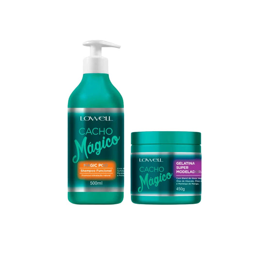 Kit Cacho Mágico - Shampoo Funcional 500ml e Gelatina Modeladora 450g