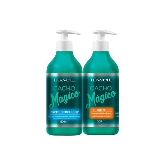 Kit Cacho Mágico - Shampoo Funcional 500ml e Creme Modelador 500ml